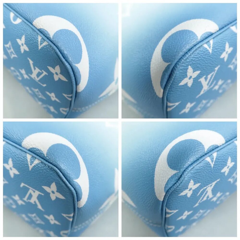 Louis Vuitton Neverfull MM Blue W/P Monogram By The Pool Canvas Shoulder Bag - Picture 6 of 12